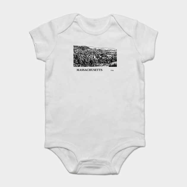 Massachusetts USA Baby Bodysuit by Lakeric